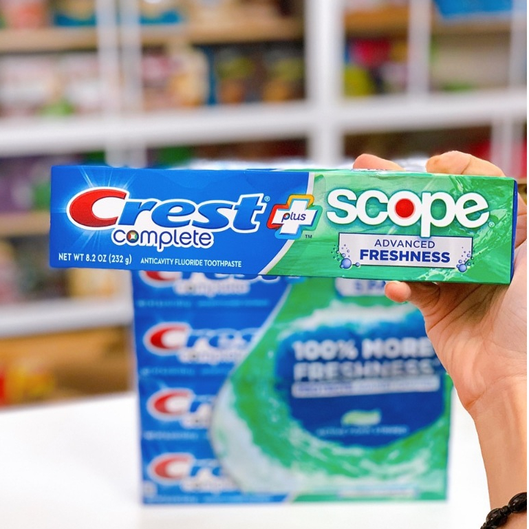 Kem đánh răng Crest complete Scope Advanced Freshness 232g