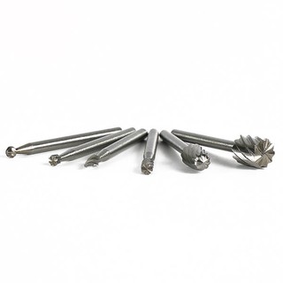 Dụng cụ khắc gỗ 6 mũi, trục 3.17mm, phay, đục đẽo tỉ mỉ, dùng cho máy khắc thông dụng