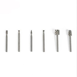Dụng cụ khắc gỗ 6 mũi, trục 3.17mm, phay, đục đẽo tỉ mỉ, dùng cho máy khắc thông dụng