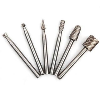 Dụng cụ khắc gỗ 6 mũi, trục 3.17mm, phay, đục đẽo tỉ mỉ, dùng cho máy khắc thông dụng