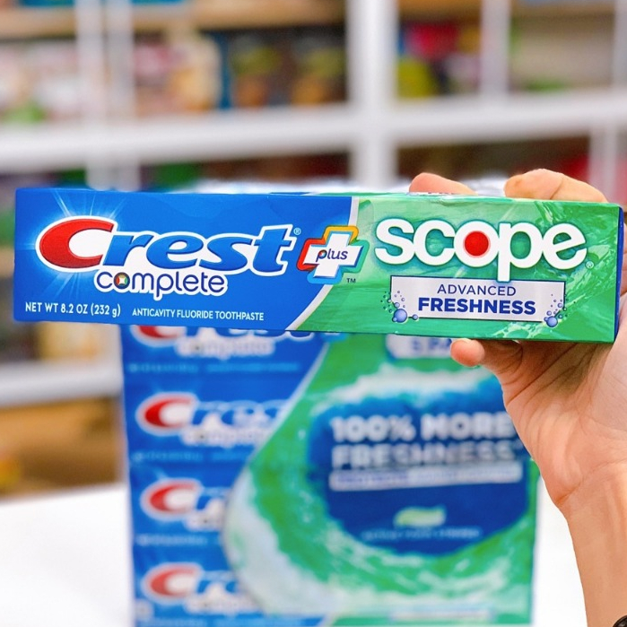 Kem đánh răng Crest complete Scope Advanced Freshness 232g