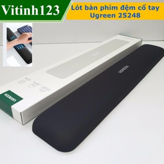 Tấm lót bàn phím đệm cổ tay chất liệu cao su (không xốp) màu đen Ugreen 25248