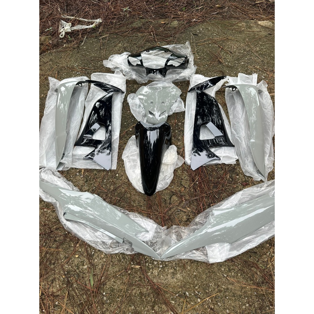 Dàn áo, MÀU XI MĂNG-ĐEN, Bộ Vỏ Nhựa Wave Alpha 100 - Wave 50cc - Wave Rs-Bảo Hành Màu Sơn 3 Năm