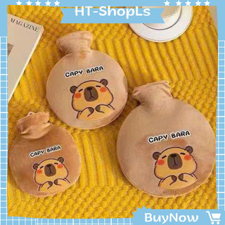 Túi Chườm đựng nước nóng hoạt hình Capybara đựng nước nóng lạnh chất lượng cao có vỏ bọc bằng vải nhung mềm HT-shopls