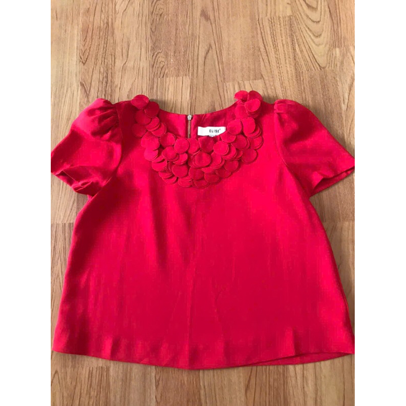 sét đỏ Elise chân váy M, áo size Sx mới tinh.