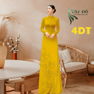 Tây Đô - Vải May Áo Dài - Lụa Tô Châu In 4D, Hoạ Tiết Hoa Hồng