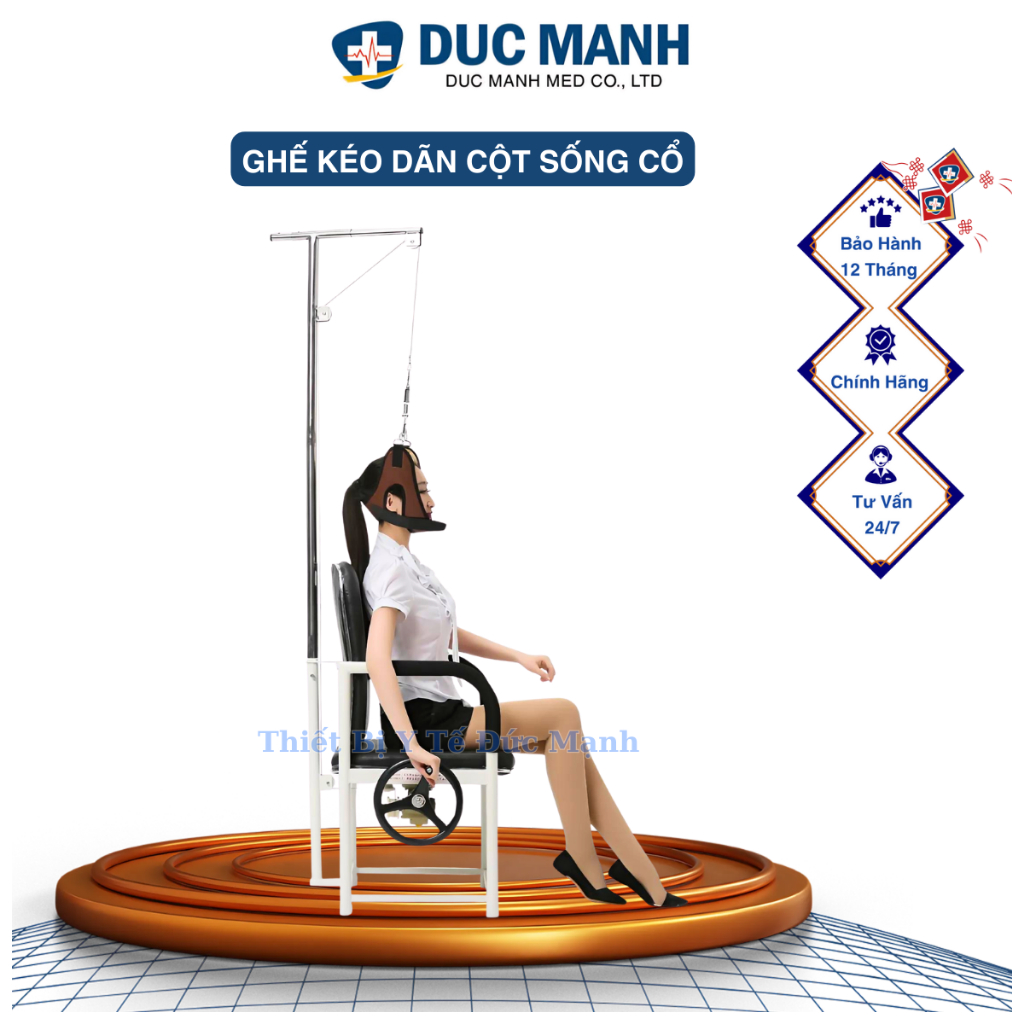 Ghế kéo giãn cột sống cổ, ghế kéo giãn hỗ trợ thoái hóa đốt sống cổ