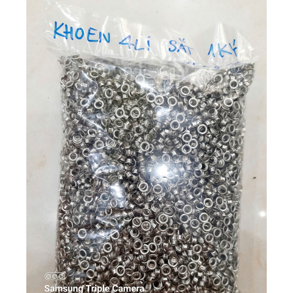 [BÁN SỈ] Khoen mắt cáo ore 4mm Bằng Sắt Bịch 1 ký Có long đền Khoen đóng bạt, giấy, đồ thủ công