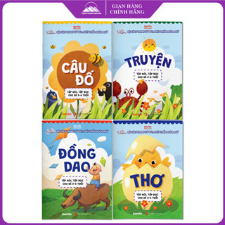 Sách - Thơ, Truyện, Đồng Dao, Câu Đố, Tập Nói Tập Đọc Cho Bé 0-6 Tuổi - Combo 4 Quyển