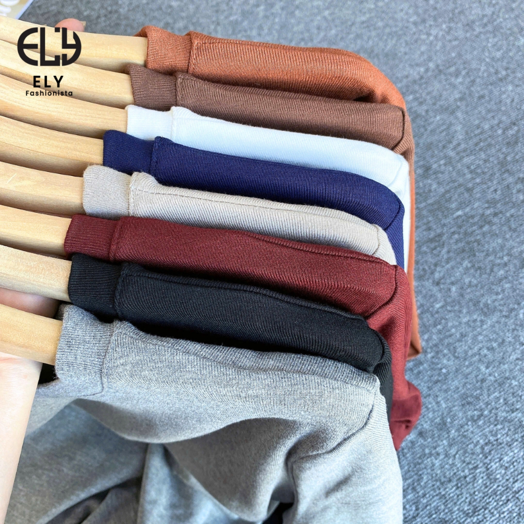 Áo thun nữ ELY tay dài suông chất cotton dẻo co giãn tốt áo phông nữ from chuẩn freesize đẹp ELY293 | BigBuy360 - bigbuy360.vn