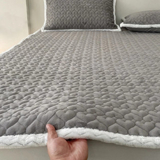 Thảm trải giường mùa đông Yuki nỉ nhung giữ nhiệt ấm áp đủ size 1m2, 1m6, 1m8, 2m2 chần bông gòn trắng 100%