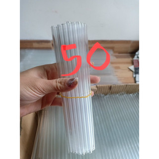 Ống hút thuỷ tinh combo 50 trắng giá sỉ