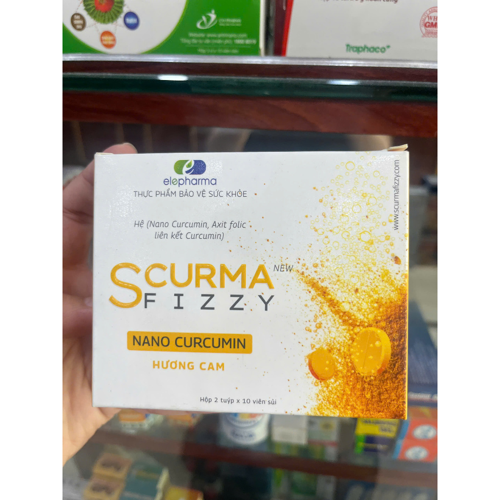 Viên sủi SCurma Fizzy - Nano Curcumin (Hương cam mẫu mới )