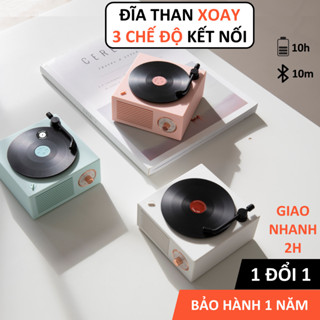 Loa Bluetooth Mini VinoZon X10 Đĩa Than Xoay Vintage Cổ Điển Decor Trang Trí Bàn Làm Việc