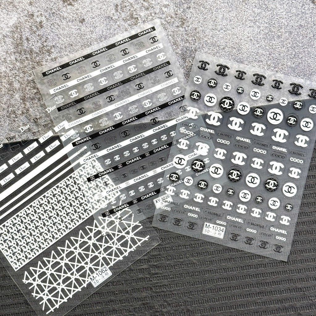 Sticker miếng dán móng 3d logo