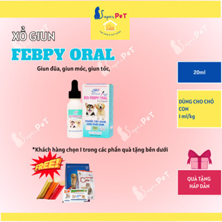 Thuốc Xổ Giun Cho Chó Con BIO FEBPY ORAL 20ml Thuốc Tẩy Giun Đũa, Giun Móc, Giun Tóc Trên Chó Nhỏ - Superpet