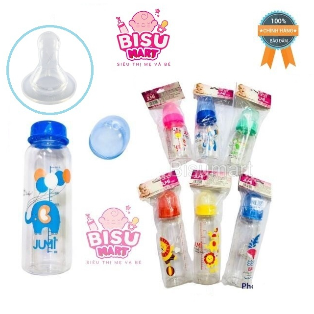 Bình sữa cổ hẹp JUMI cho bé 120ml  240ml trơn