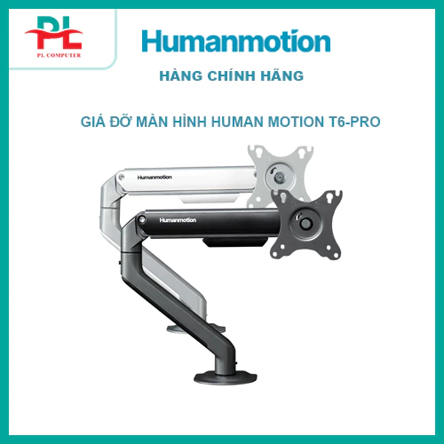 Giá treo màn hình Human Motion T6 Pro (Black/White) - Hàng Chính Hãng