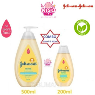 Combo 2 chai sữa tắm gội cho bé top to toe Johnson Baby 200ml và 500ml