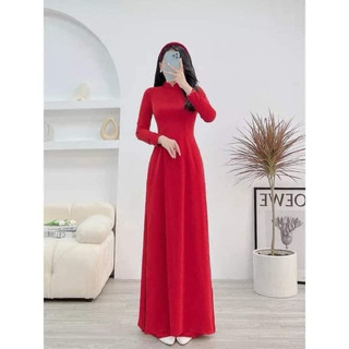 Áo dài trơn lụa mỹ các màu chất CO GIÃN mềm mát kèm quần AÓ DÀI BẢO HIẾU.