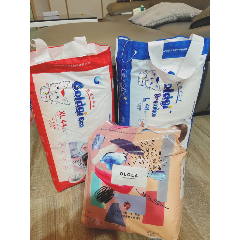 Bỉm cho bé (goldgi premium, olola) size L