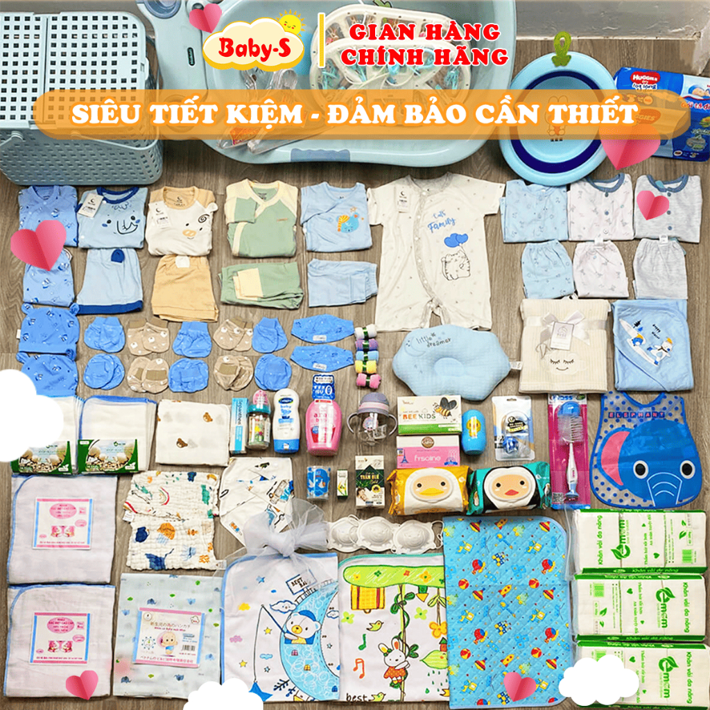 Combo đi sinh trọn gói siêu tiết kiệm đủ đồ dùng cần thiết cho mẹ và bé yêu Baby-S – SSS050