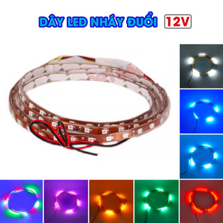 Dây Led Loại Nháy Đuổi 12V 50cm / 100cm, Dây Đèn Led Trang Trí Điện 12V