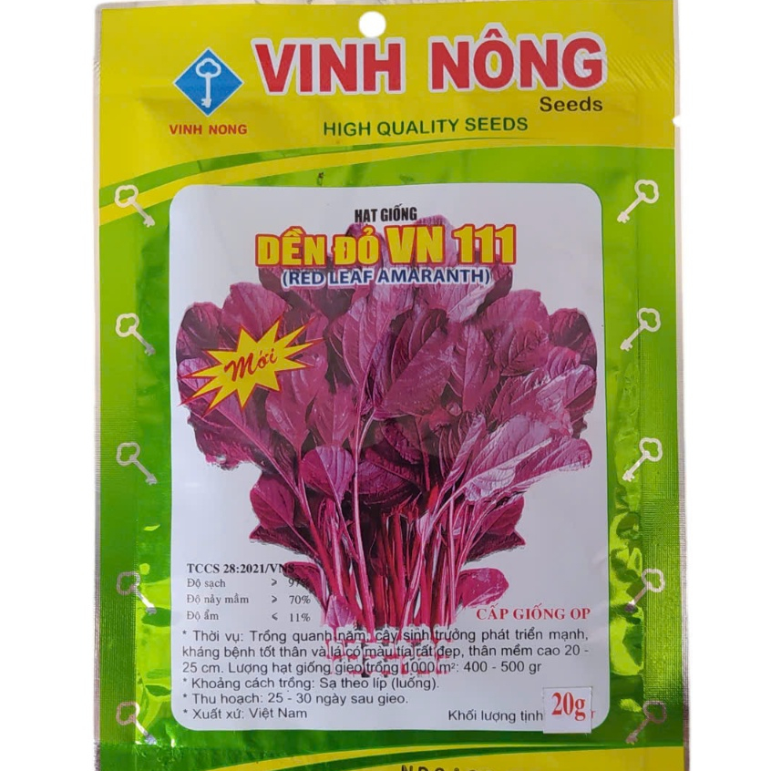 Hạt Giống Rau Dền Đỏ (20g), chất lượng cao