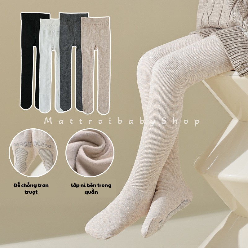 Quần tất len lót nỉ dày ấm cho bé 10-37kg hàng Quảng Châu cao cấp