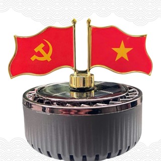 Lá cờ quay bằng năng lượng mặt trời trang trí xe hơi, để bàn làm việc, khử mùi, khuyếch tán tinh dầu, nước hoa
