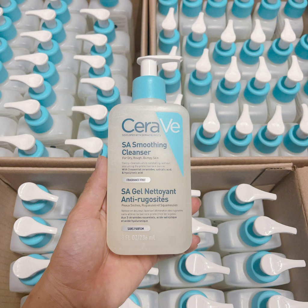 Sữa rửa mặt CeraVe Renewing SA Cleanser dịu nhẹ