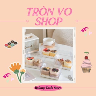 Hộp bánh cuộn trong đế trắng nhỏ size 16*9*9cm (1set/10 hộp)