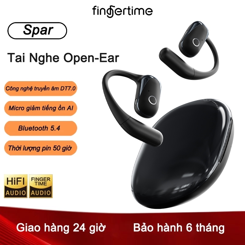 Tai Nghe Không Dây Spar Bluetooth 5.4 Open-Ear Micro giảm tiếng ồn AI Công Nghệ truyền âm DT7.0