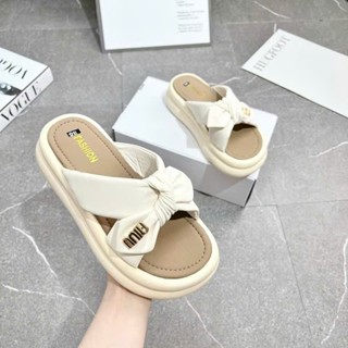 Dép Lê MIDU Đế Bánh Mì, Da Mềm Cao Cấp MIDU BANA Nơ Đá Xinh Xắn