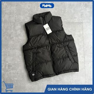   RAWS  Áo phao GILE chần bông Zara đen - mác tròn 