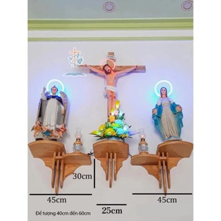 Top Những Mẫu Kệ Gỗ Công Giáo | Bàn Thờ Công Giáo Treo Tường Bằng Gỗ | Bàn Thờ Chúa Lắp Nhà Khách( Không tượng)