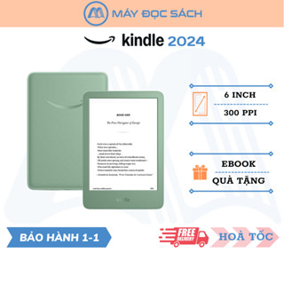 Máy đọc sách New Kindle 2024 | Thế hệ 11 | 300ppi | Type C | 16GB | MATCHA/BLACK