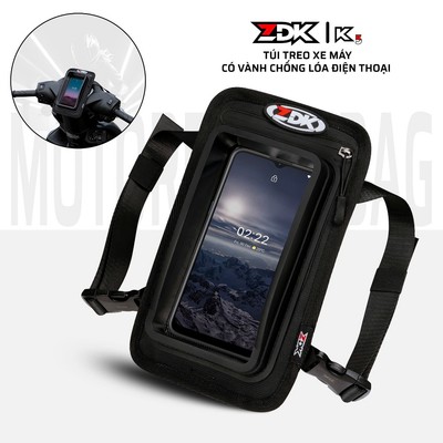Túi ZDK K5 Đựng Điện Thoại Gắn Đầu Xe Máy, Phiên Bản Nâng Cấp Thêm Vành Che Giảm Chói Nắng