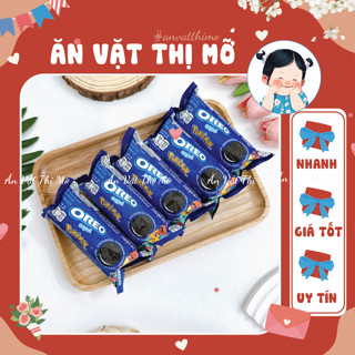  Bánh Quy OREO socola nhân kem sữa vị vani  Gói ngắn 64,4gr  đồ ăn vặt hot 