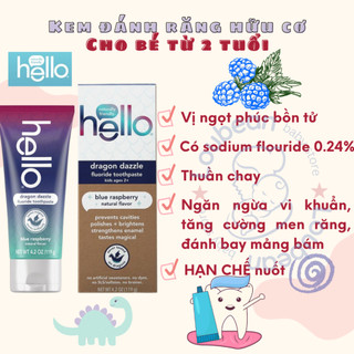 Kem đánh răng hello hữu cơ cho bé từ 2 tuổi – Hello toothpaste Loubean