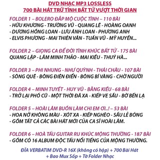 [DVD-Vol-7] Dvd Nhạc Mp3 Lossless 700 Bài Hát trữ tình Bất Tử vượt thời gian