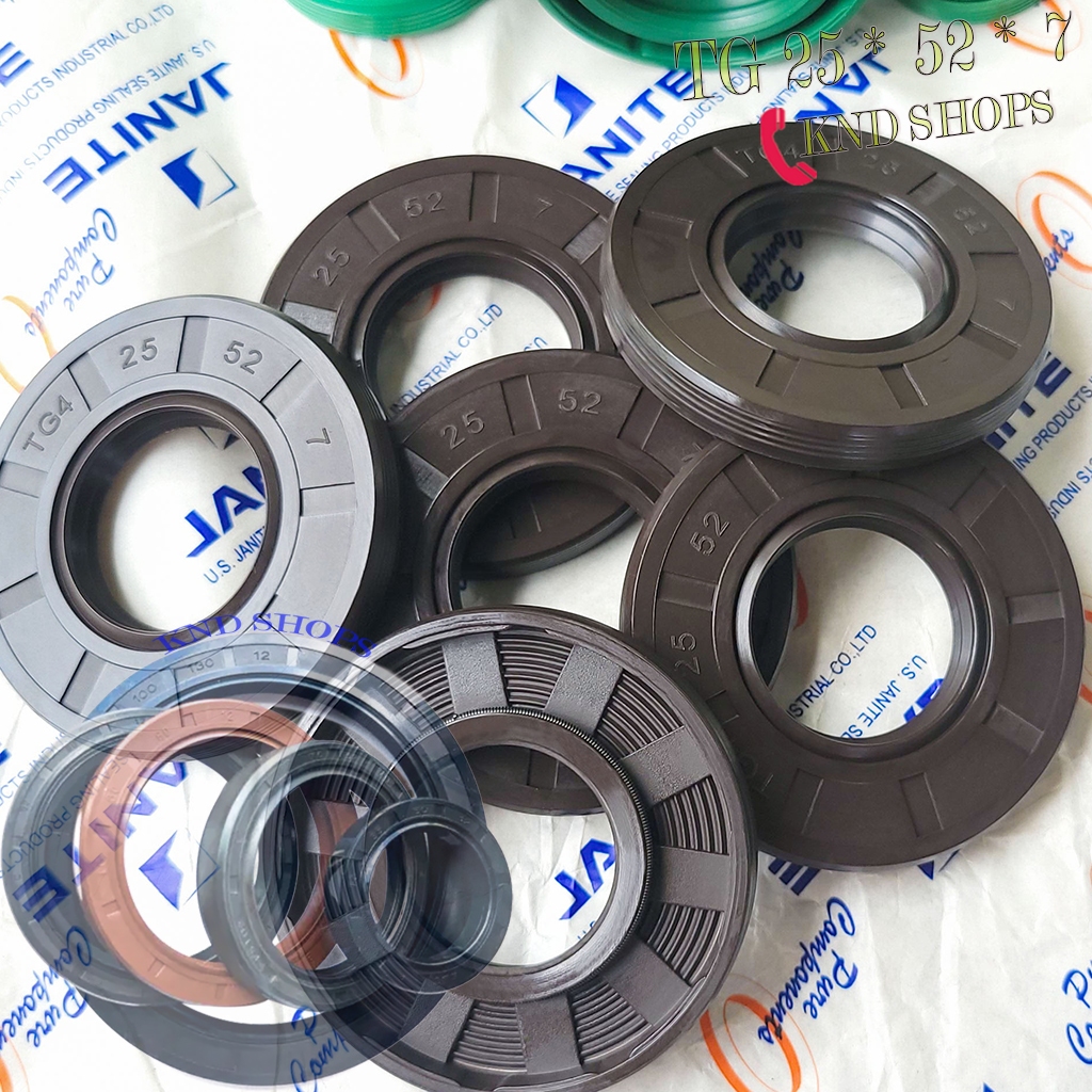 Phớt dầu NOK TC 25*52*10 | SOG TC/Janite TG 25*52*8 (7/10/12) | Vòng bi NTN 6205ZZ & 6205Z5K