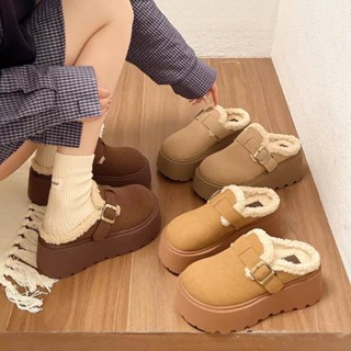  Dép nữ dép lông sục nữ đế bánh mì xinh xắn ấm áp 