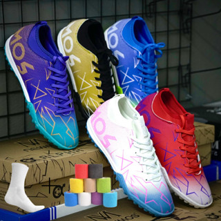 Giày đá bóng nam Newmos Alpha, giày đá banh thể thao cỏ nhân tạo đế mềm - 2EVSHOP