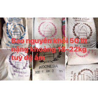 Đá bọt Indonesia đá pumie giá thể trồng sen đá cây cảnh trồng Lan lọc nuoc bể cá bao nguyên khối 50 lít