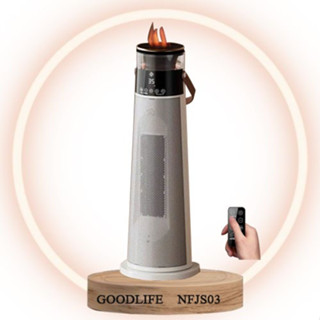 Quạt sưởi 2 chiều ấm mát kiêm lọc tạo ion âm bản 2024  NJS03 -Phun sương 3D màu đỏ xanh -Điều chỉnh nhiệt từ 15-35 độ