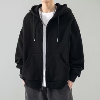 Áo Khoác Hoodie Nam Trơn Khoá Zip Basic Nỉ Bông Form Rộng Cao Cấp, Áo Hoodie Nam Phong Cách Hàn Quốc