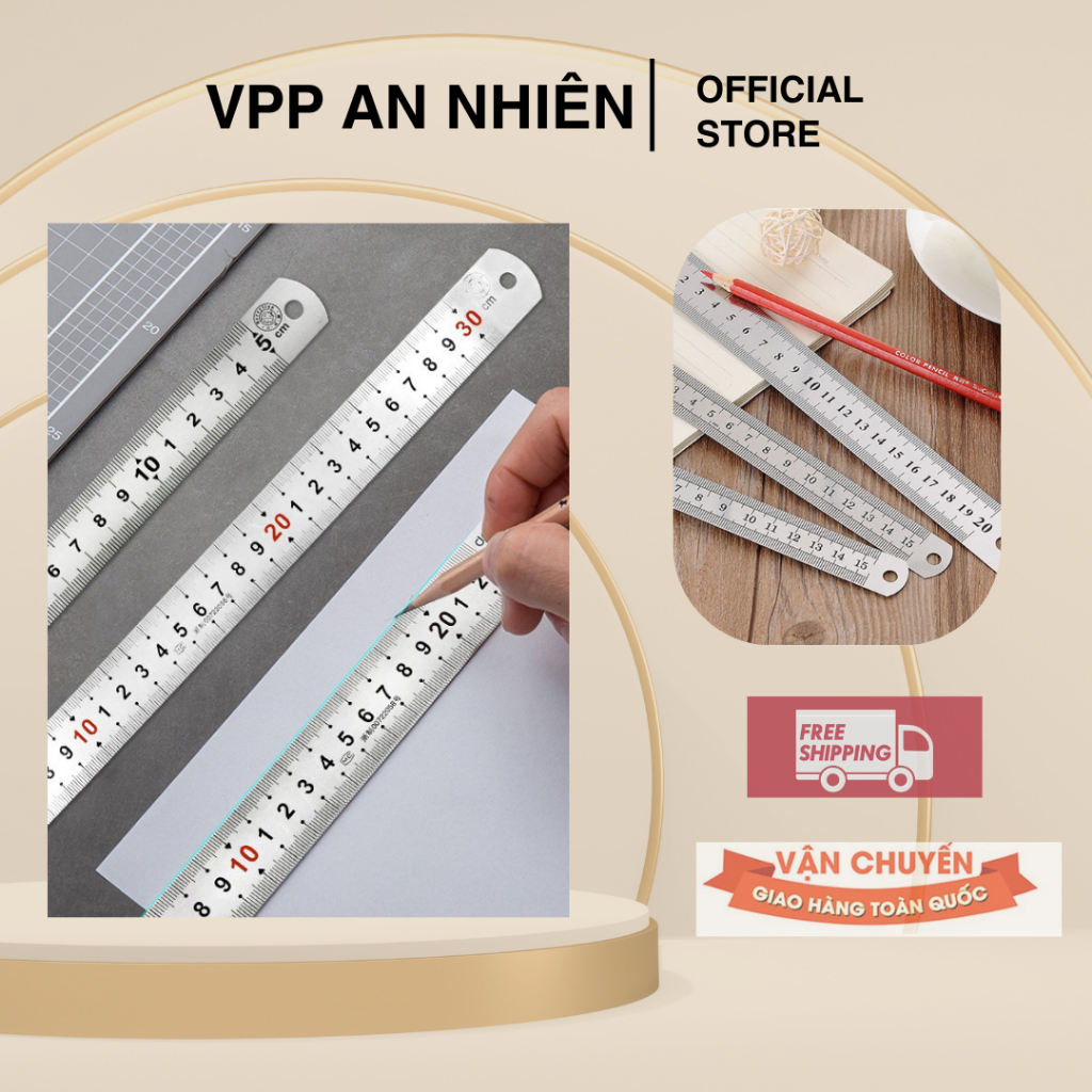 Thước Kẻ Sắt 15cm,20cm,30cm,50cm (Thước Lá)