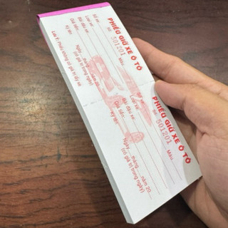 Phiếu giữ xe ô tô (Cuốn)