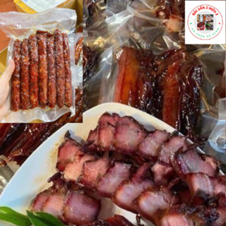 Combo 500g Thịt Lợn Ba Chỉ - 500g Lạp Xưởng Hun Khói TÂY BẮC Ăn Vặt Thơm Ngon